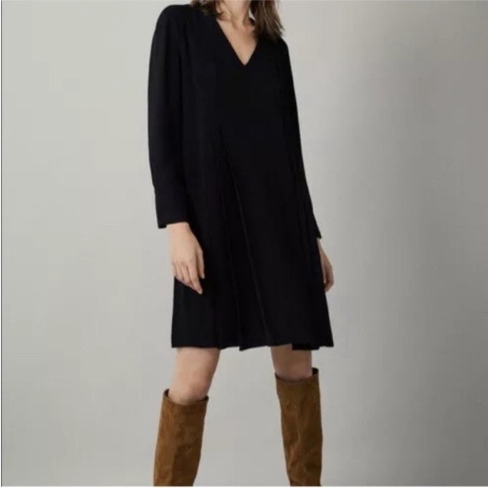 Massimo Dutti Long Sleeve Pleated Mini Dress Size‎ 2